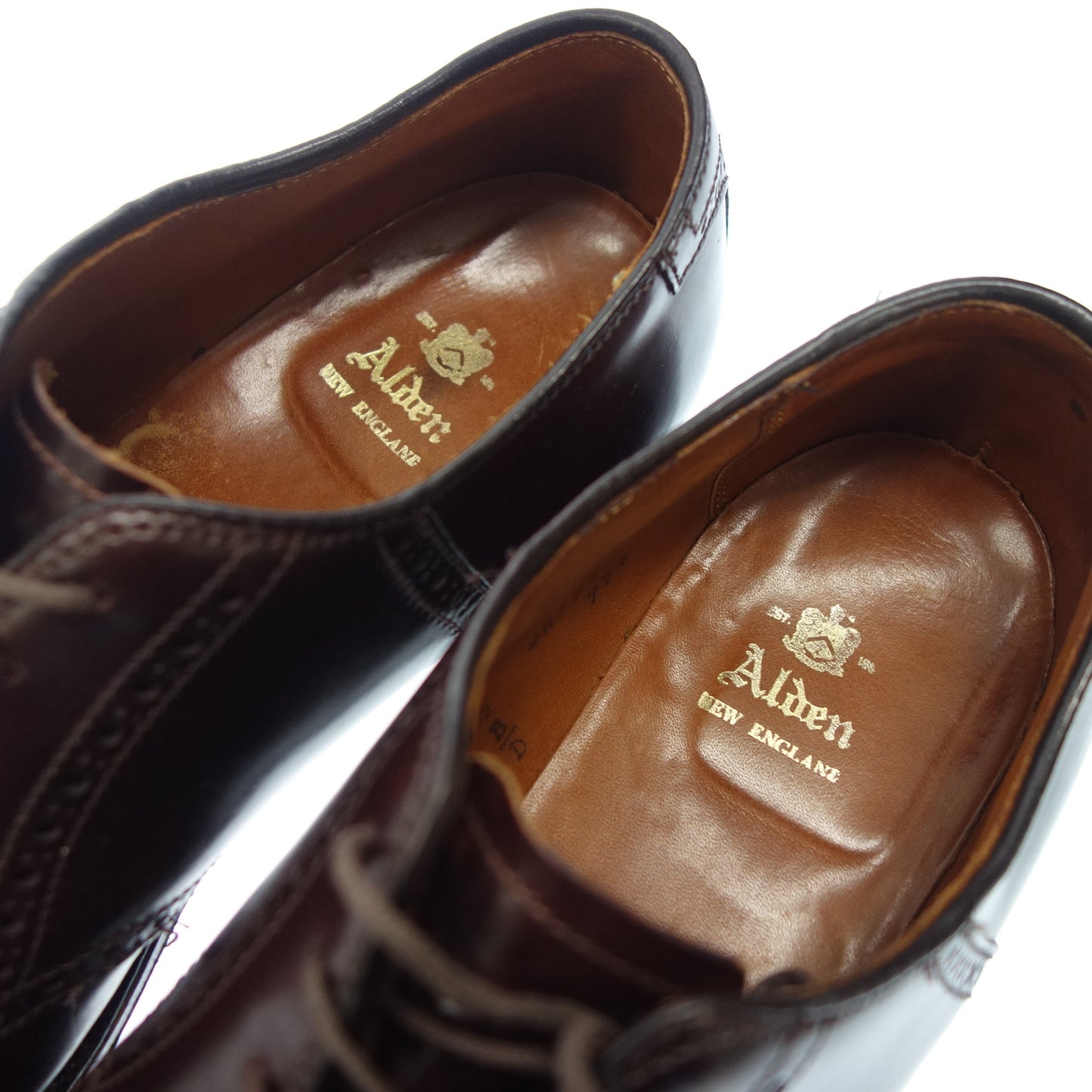 美品◆オールデン サドルシューズ 994 コードバン メンズ 9.5 茶 ALDEN【AFC51】