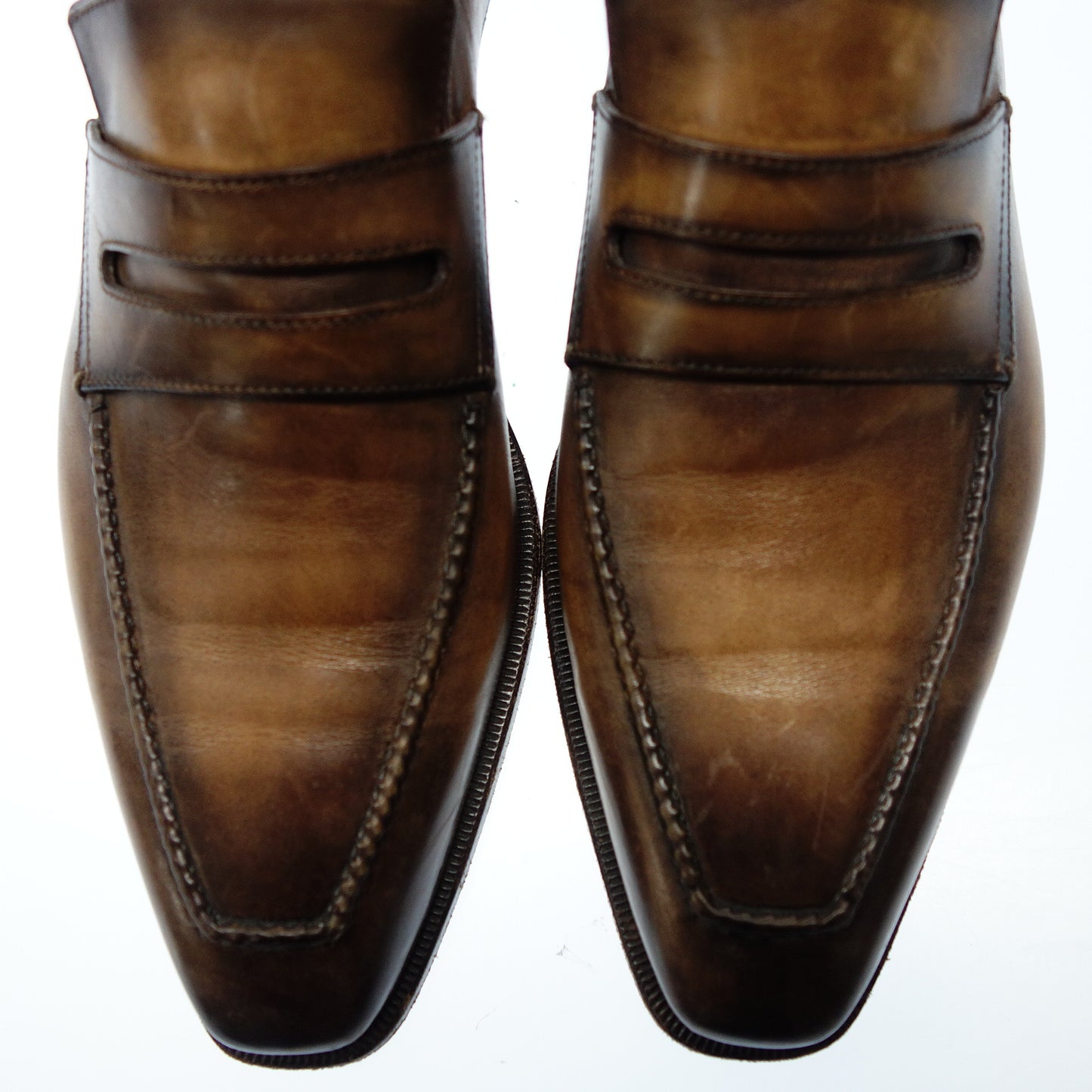 ベルルッティ レザーシューズ アンディ デムジュール ローファー メンズ 7.5 茶 Berluti【AFC29】【中古】