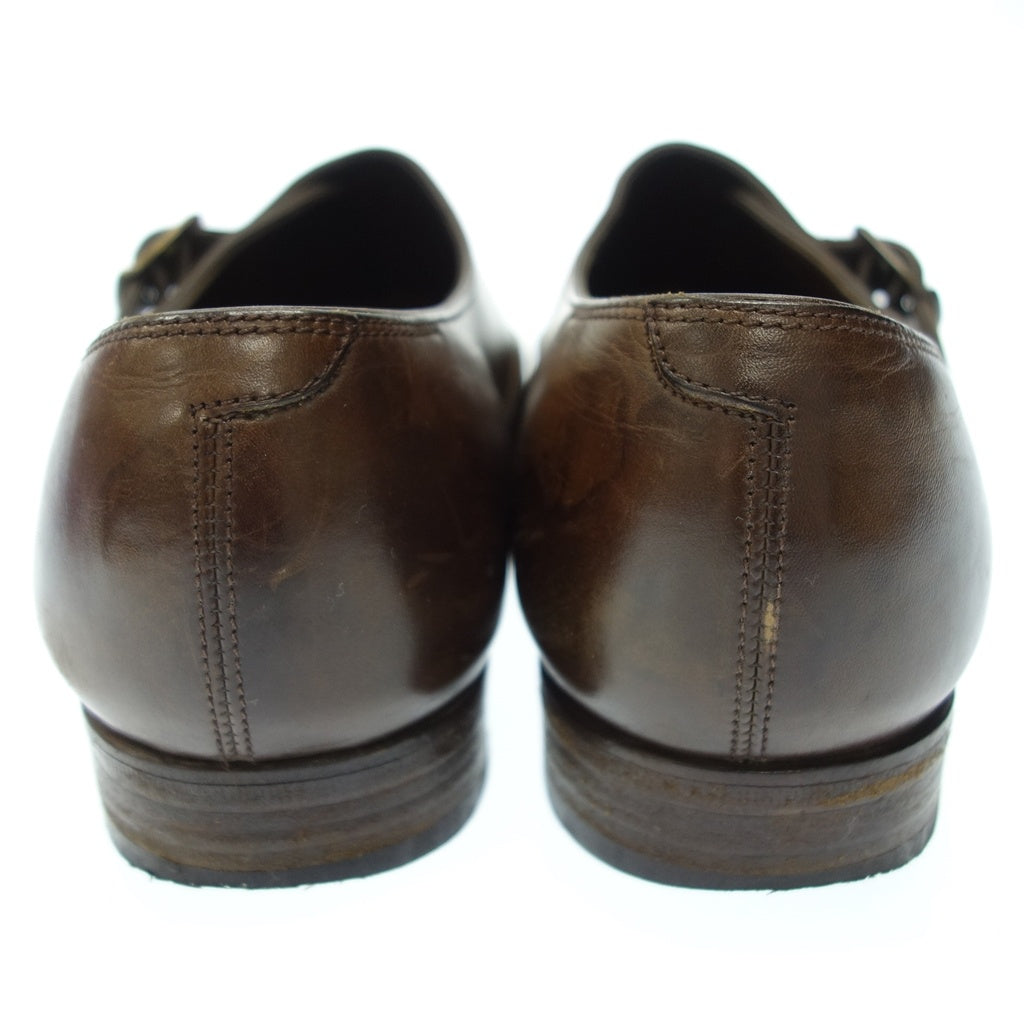 中古◆ラルフローレン パープルレーベル シングルストラップ レザーシューズ S1760 メンズ ブラウン系 サイズ7.5E RALPH LAUREN PURPLE LABEL【AFD9】