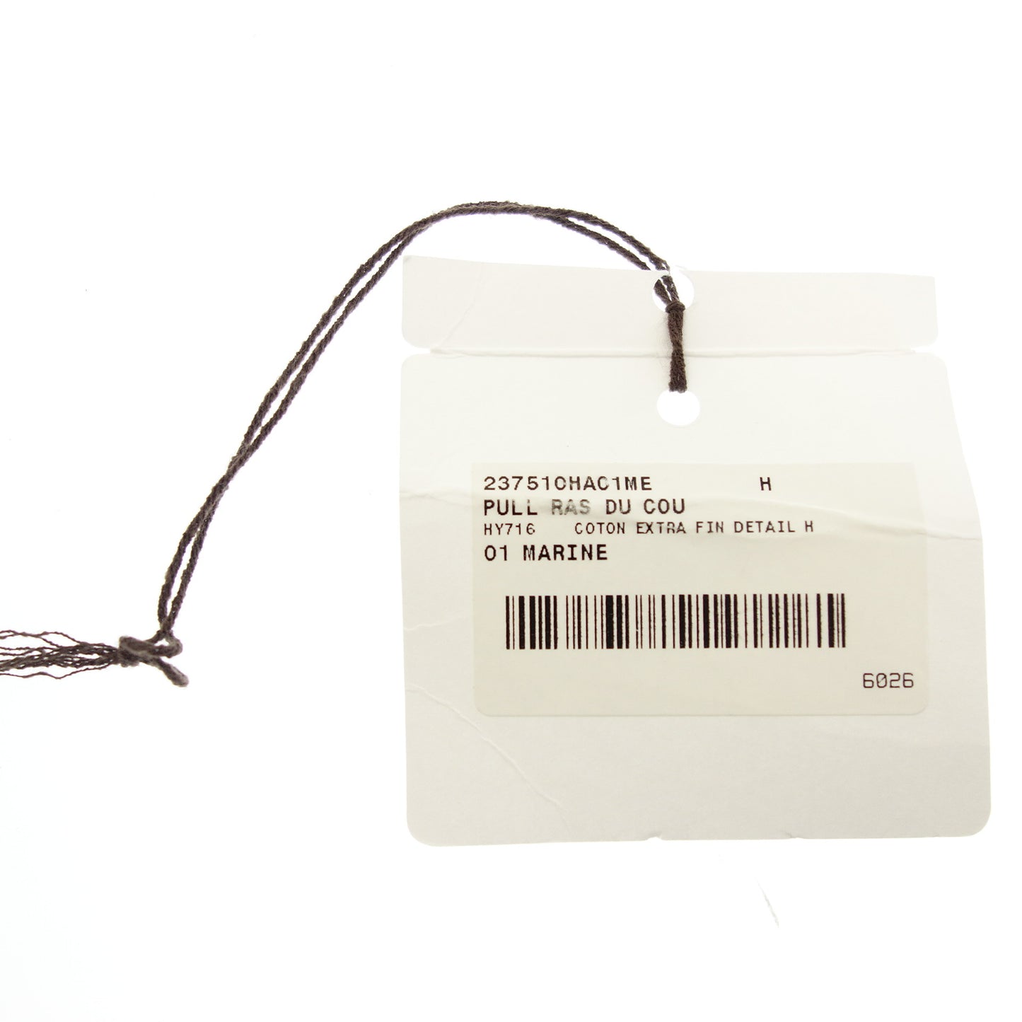 中古◆エルメス 長袖カットソー コットン サイズM メンズ 濃紺 HERMES【AFB17】