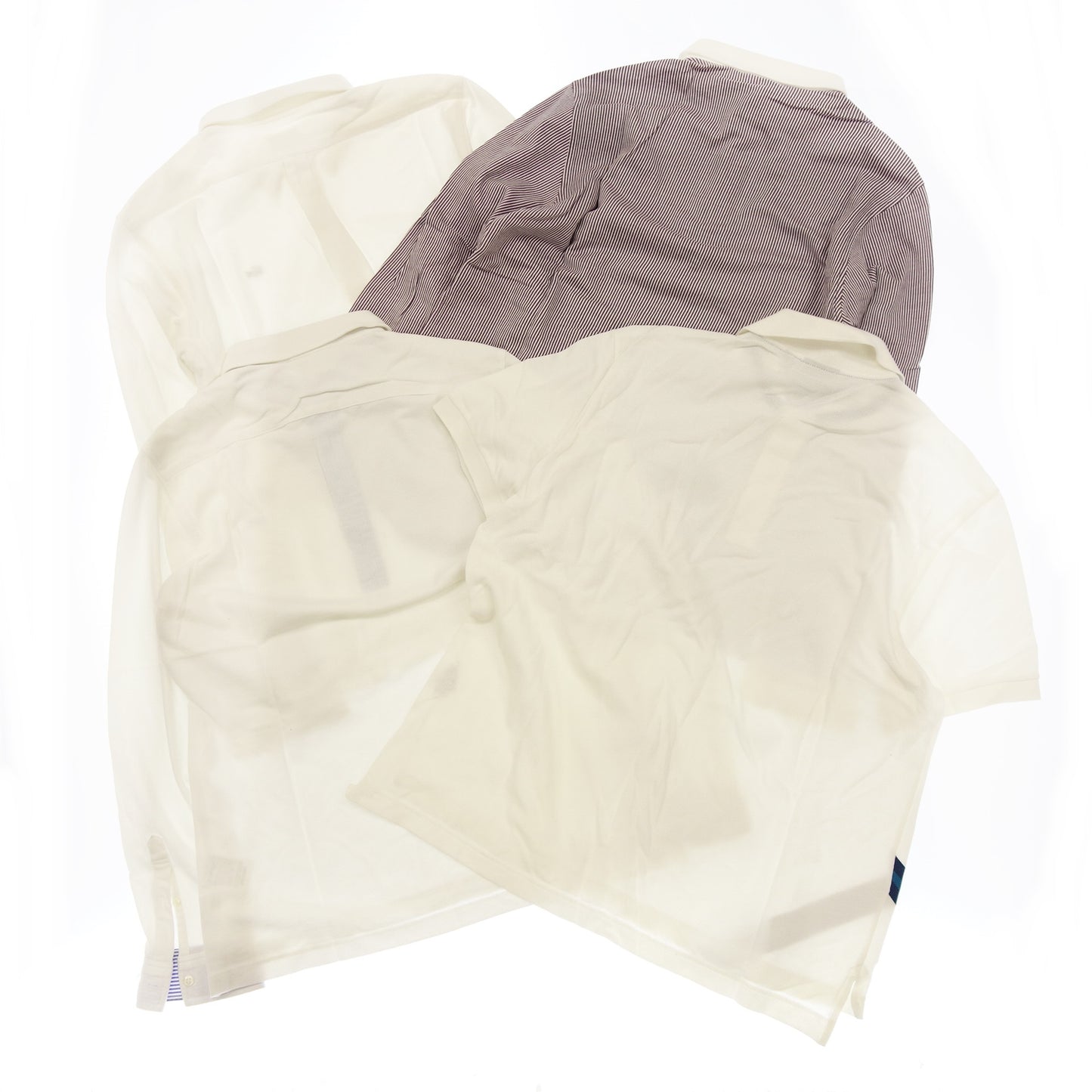 ラコステ ポロシャツ メンズ 4枚セット ホワイト系 5 LACOSTE【AFB39】【中古】
