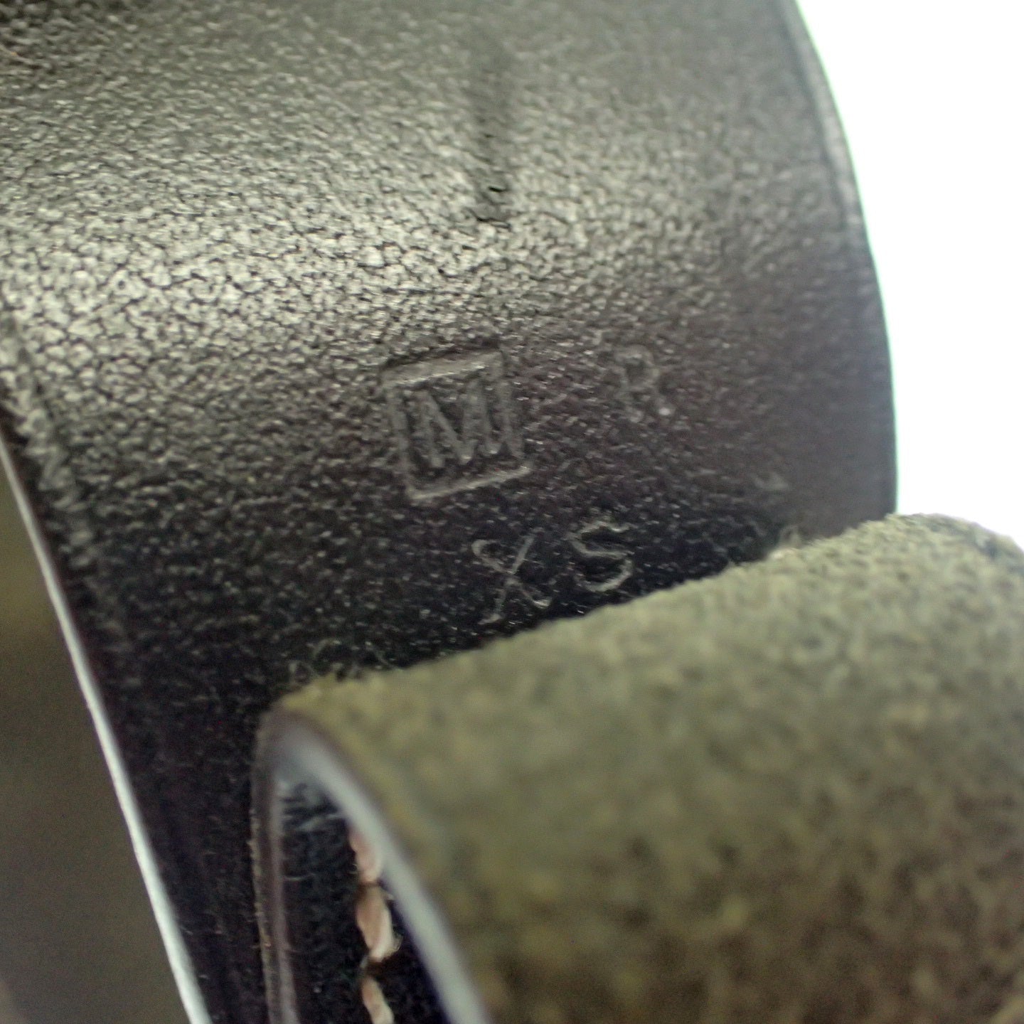 エルメス レザーブレスレット シルバー金具 □M刻印 XS 黒 HERMES【AFI15】【中古】