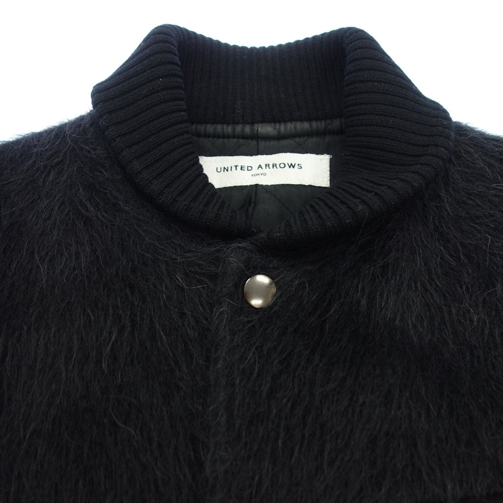 中古◆ユナイテッドアローズ ジャケット レザー切替 レディース サイズ38 ブラック UNITED ARROWS【AFB23】
