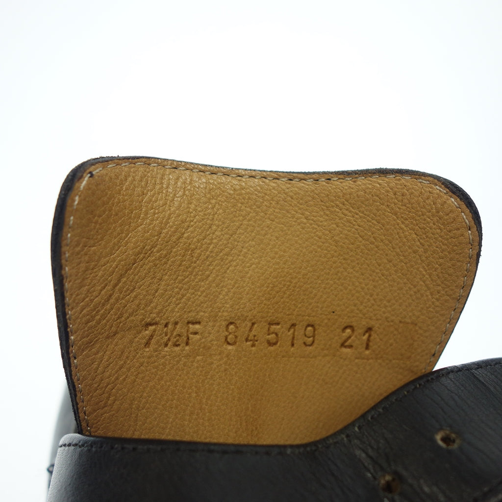 極美品◆パラブーツ レザーシューズ Uチップ CHAMBORD シャンボード 20周年記念モデル メンズ 7.5 黒 Paraboot【LA】
