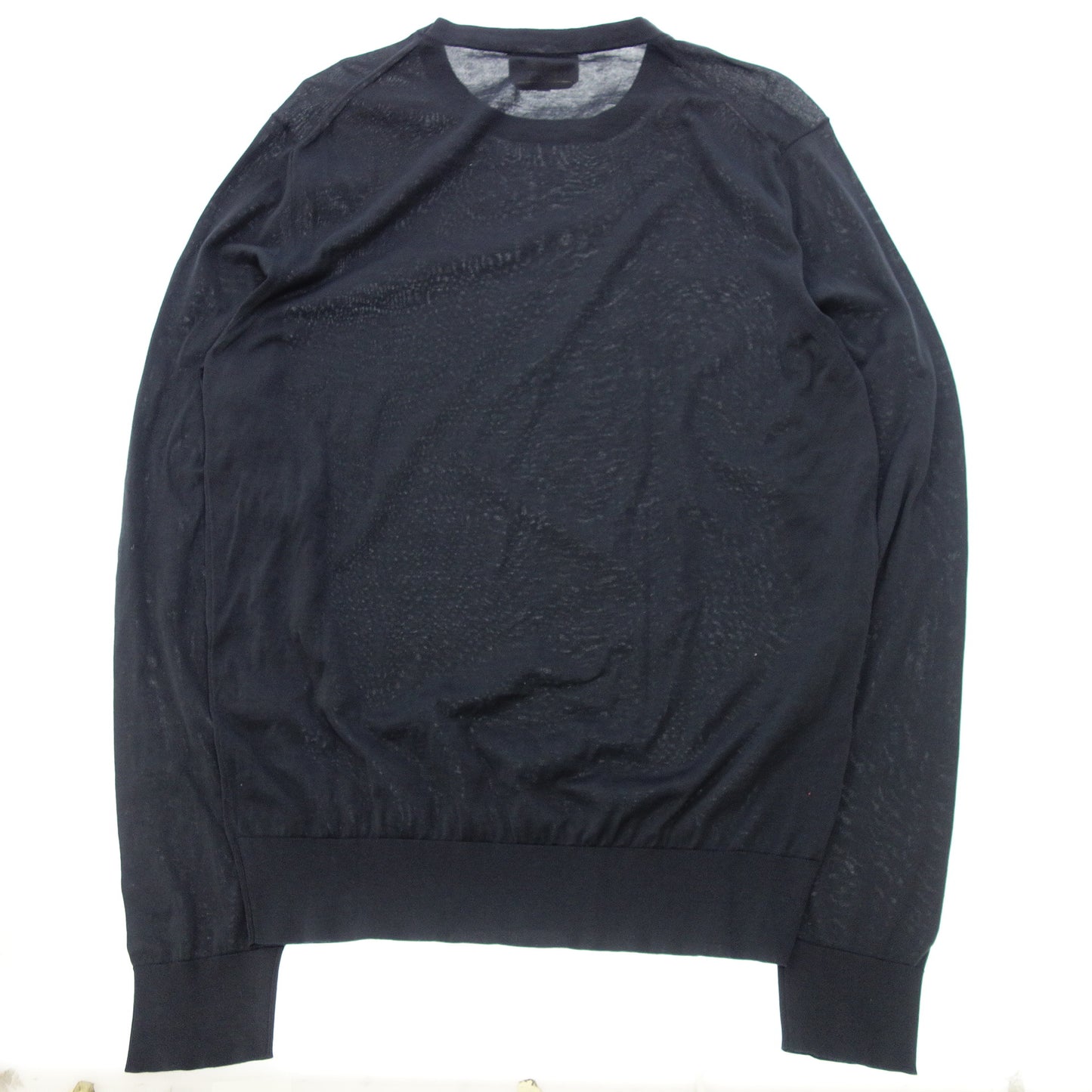 中古◆エルメス 長袖カットソー コットン サイズM メンズ 濃紺 HERMES【AFB17】