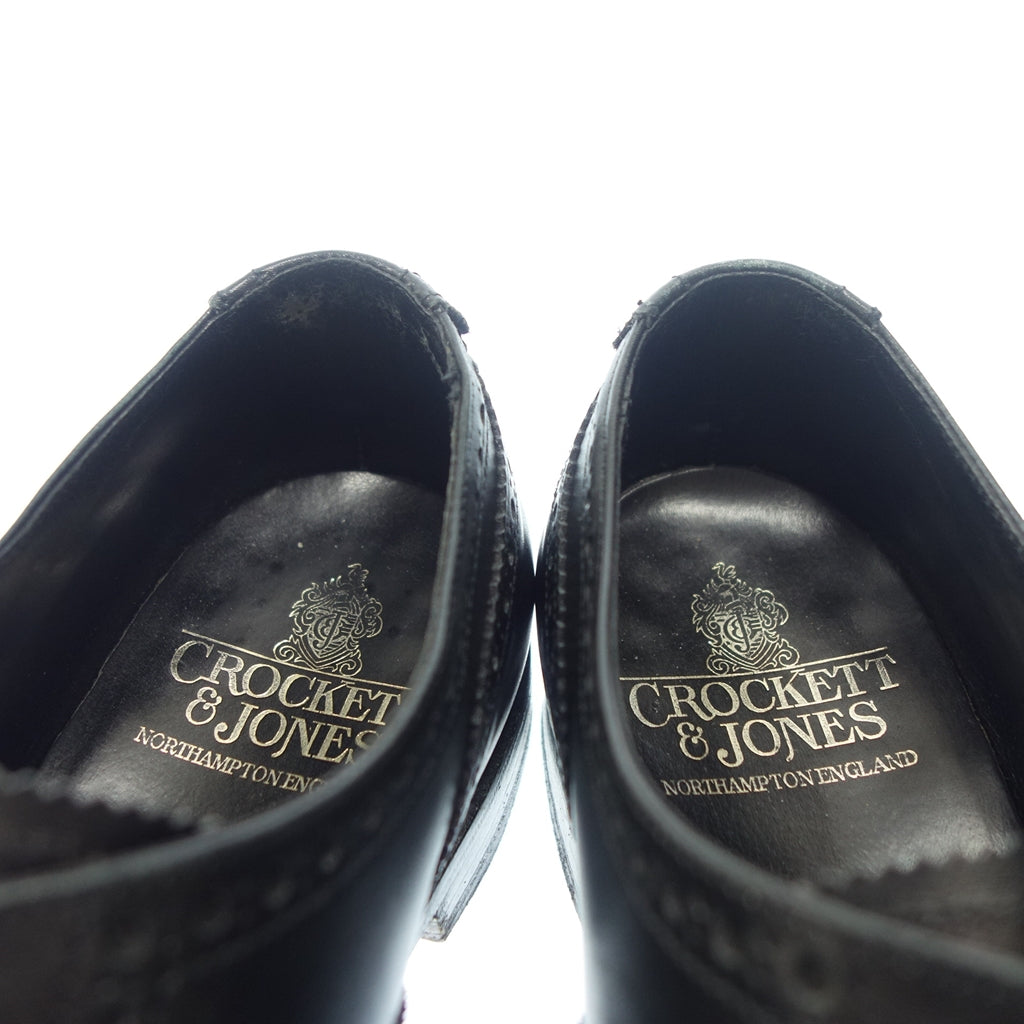 中古◆クロケット&ジョーンズ レザーシューズ セミブローグ コベントリー COVENTRY メンズ 6.5 黒 Crockett&Jones【LA】