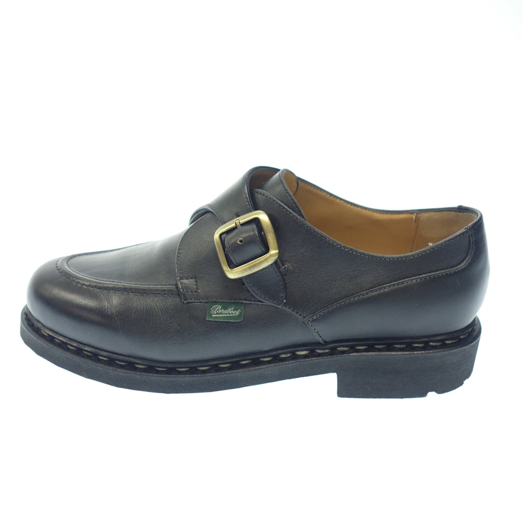 極美品◆パラブーツ レザーシューズ Uチップ CHAMBORD シャンボード 20周年記念モデル メンズ 7.5 黒 Paraboot【LA】