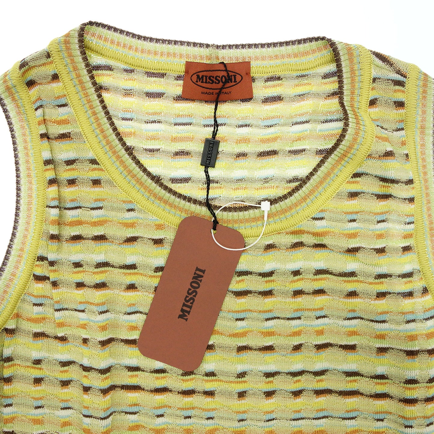 極美品◆ミッソーニ ニットワンピース レディース 42 イエロー系 MISSONI【AFB20】【中古】