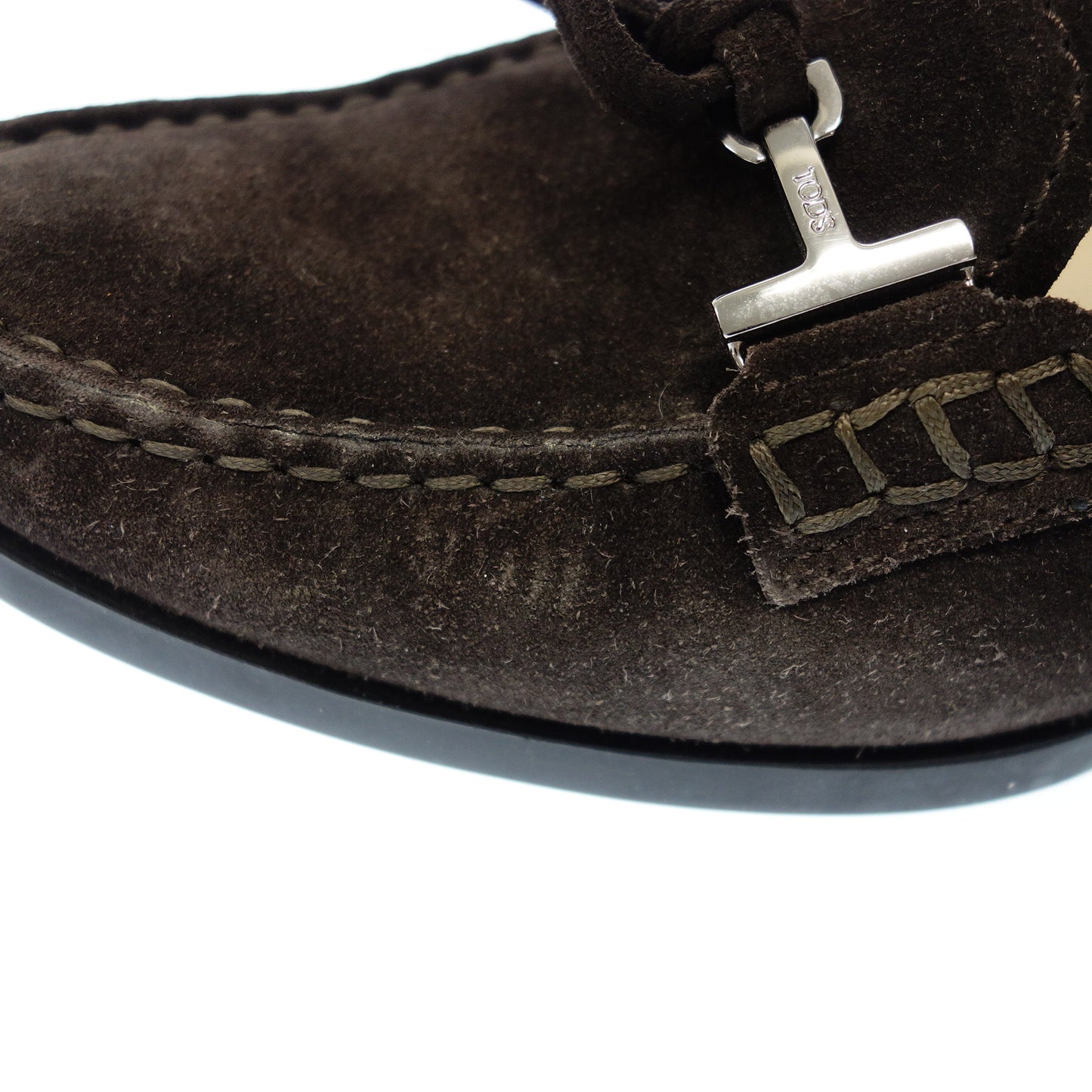 トッズ ローファー スエード タッセル レディース ブラウン 36 TOD'S【AFD9】【中古】