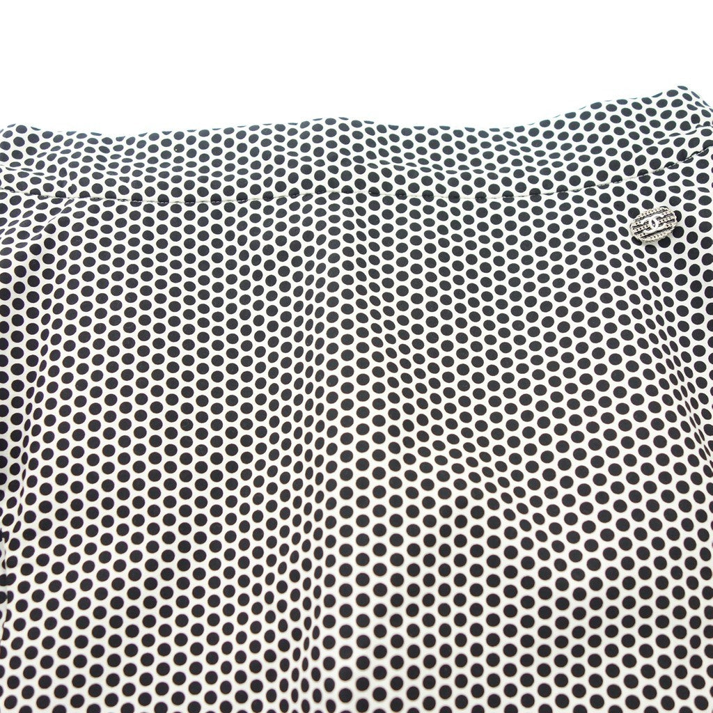 新品同様◆シャネル スカート P60229 ココマーク CC ロゴボタン ドット レディース 白黒 サイズ36 CHANEL【AFB54】