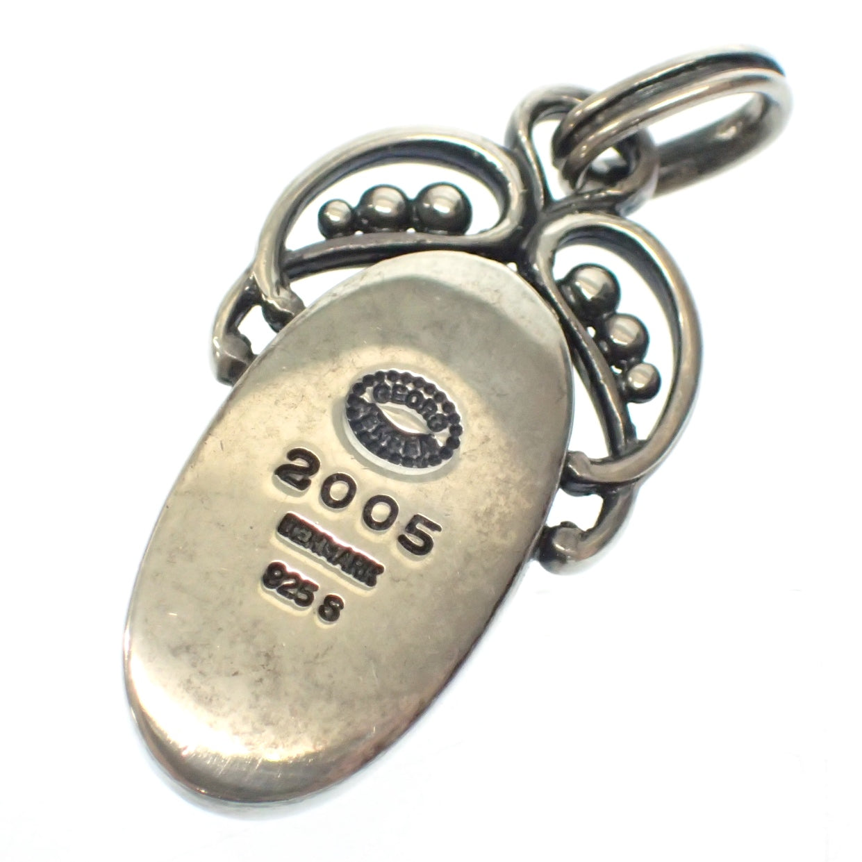 美品◆ジョージジェンセン ペンダントトップ イヤー 2005 925S シルバー×赤系 GEORG JENSEN【AFI12】