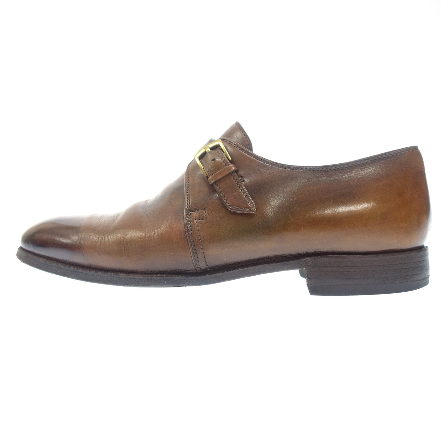 ベルルッティ レザーシューズ シングルモンク メンズ サイズ7 茶 Berluti【AFC17】【中古】