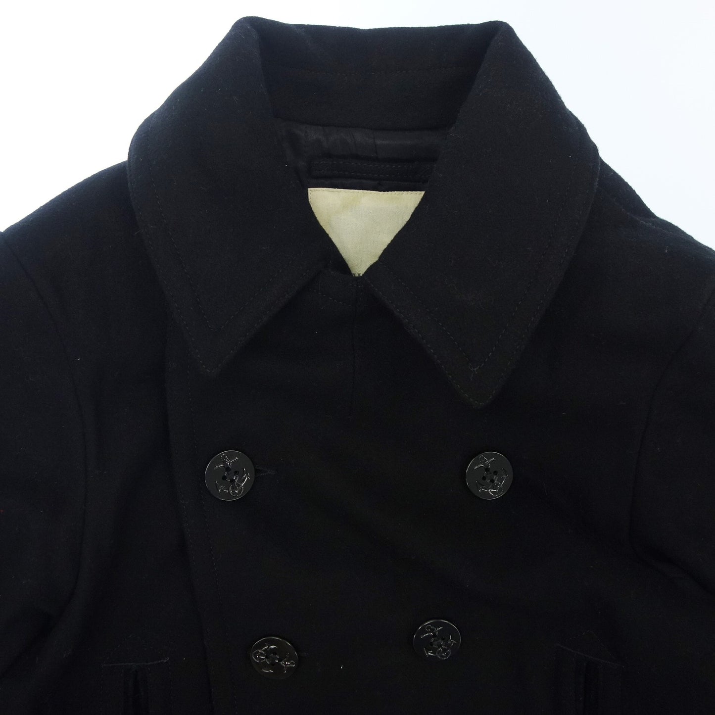 デニム&サプライ ラルフローレン Pコート ウール メンズ M 黒 RALPH LAUREN【AFB22】【中古】