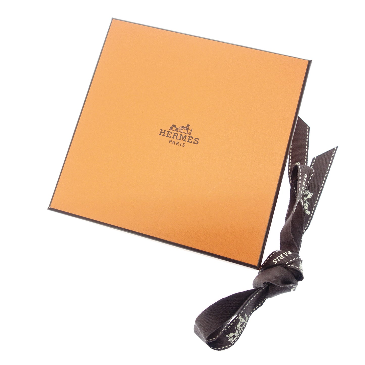 新品同様◆エルメス ハンカチ コットン100% 白 箱付き HERMES【AFI20】