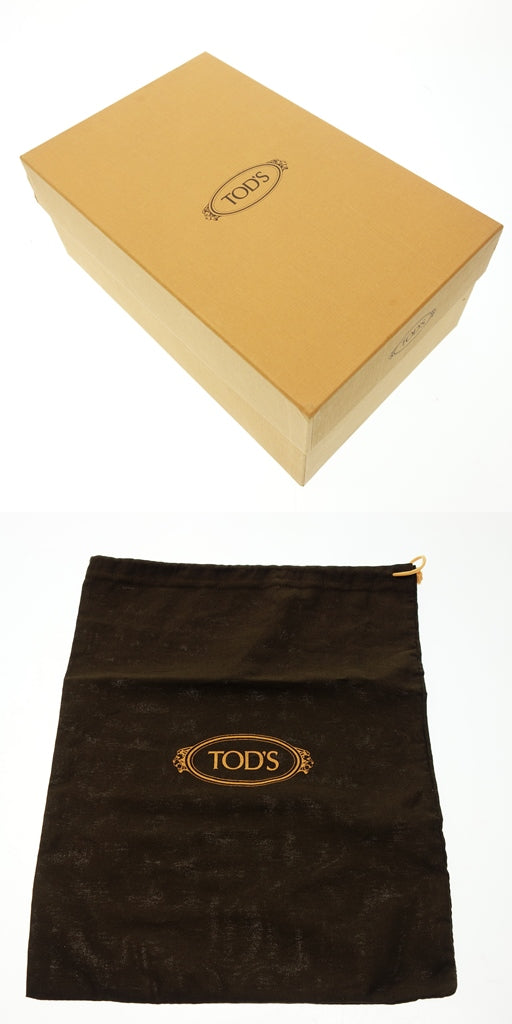 美品◆トッズ レザーローファー ケイト ゴールド金具 レディース 36.5 黒 TOD'S【AFD7】