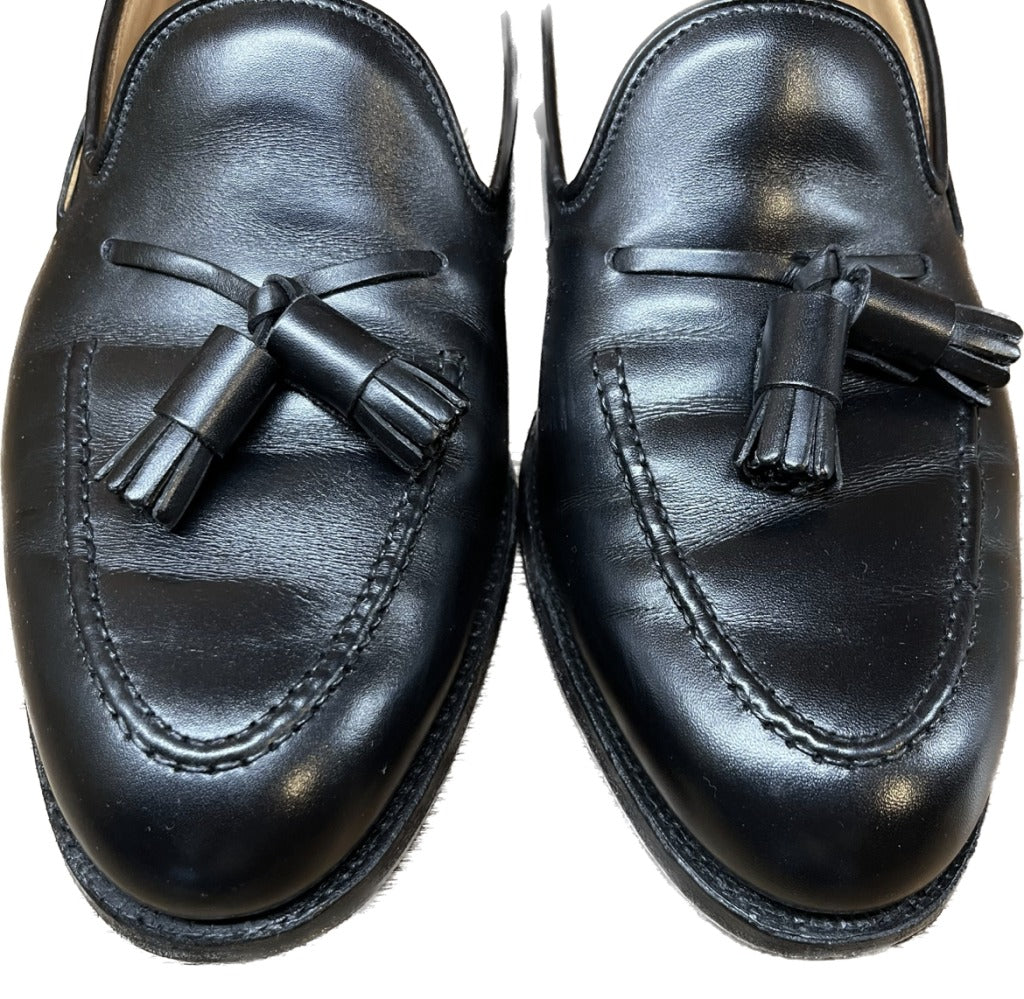 美品◆クロケット&ジョーンズ タッセルローファー キャベンディッシュ CAVENDISH3 黒 UK9E CROCKETT&JONES