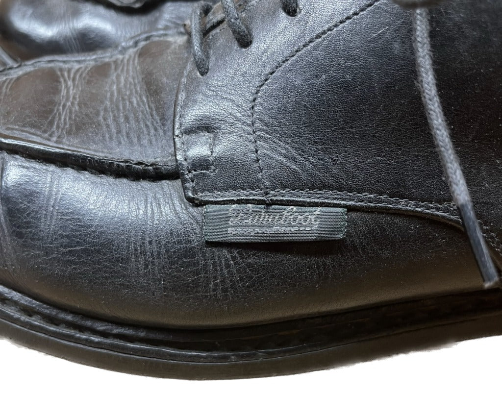 Used ◆ Paraboots Leather Shoes U Tip Chamboard Big Tag UK8 Equivalent Black PARABOOT