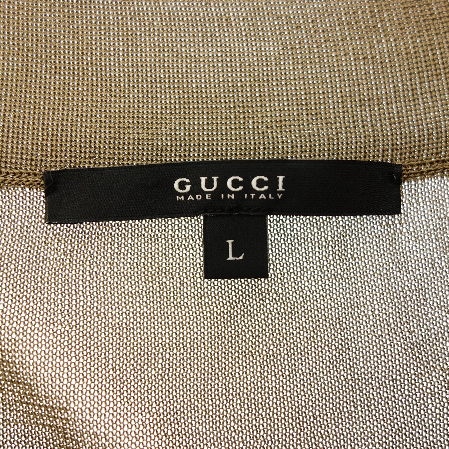 美品◆グッチ ニットトップス ノースリーブ リボン レディース ブラウン サイズL GUCCI【AFB34】