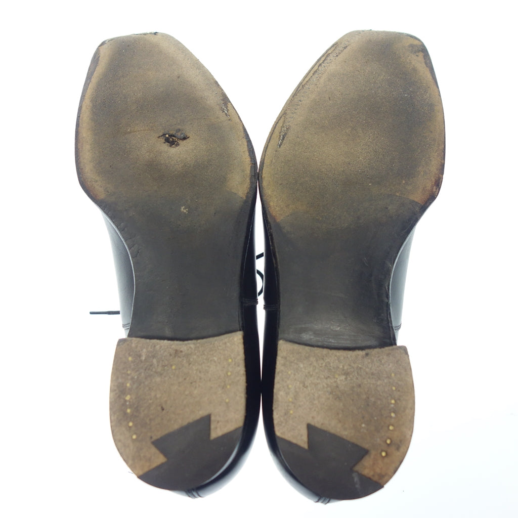 中古◆クロケット&ジョーンズ パンチドキャップ レザーシューズ オールゲート メンズ ブラック サイズ6.5E CROCKETT&JONES ALDGATE【AFC44】
