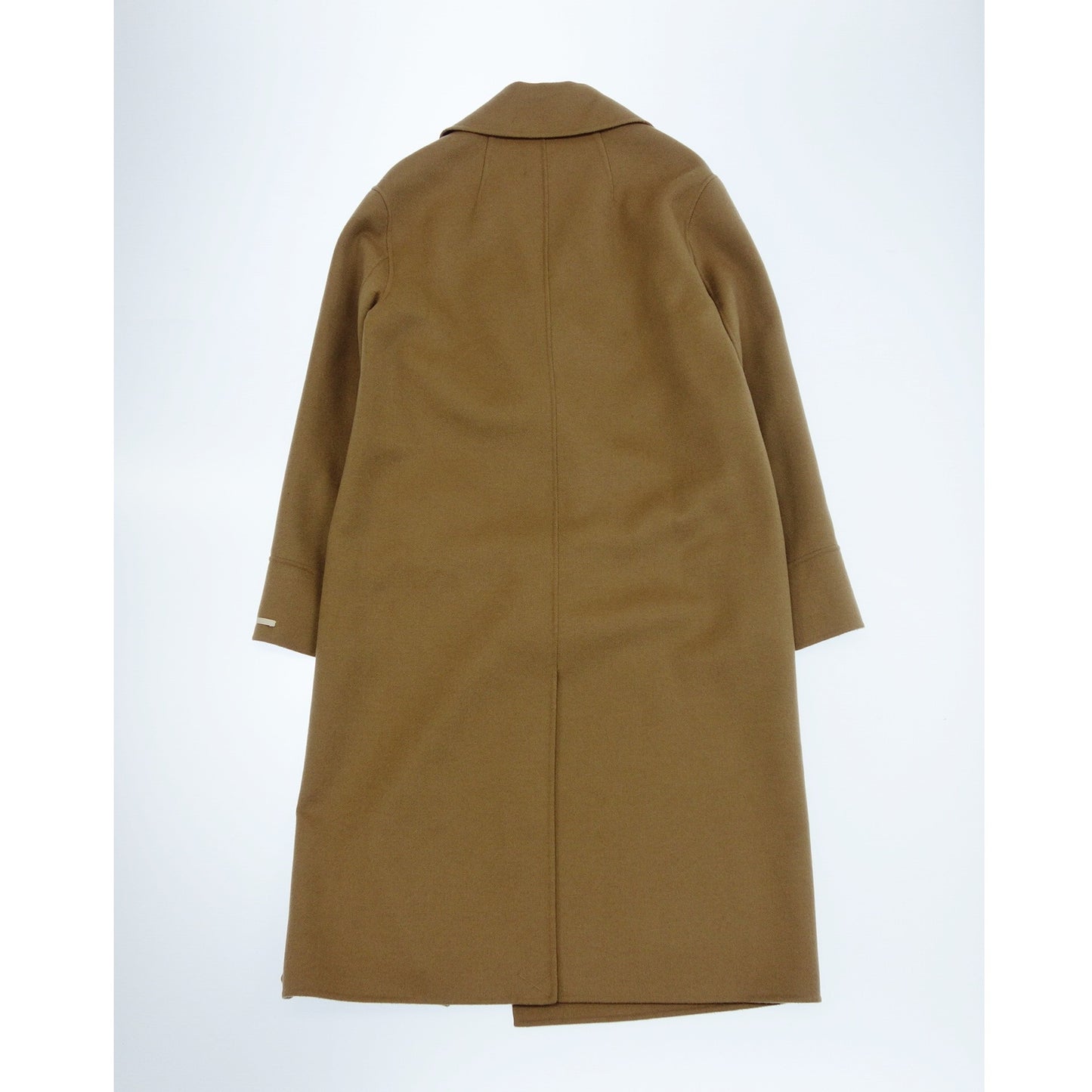 エス マックスマーラ ダブルブレスト ロングコート ウール&アンゴラ レディース 42 茶 MAXMARA【AFB40】【中古】