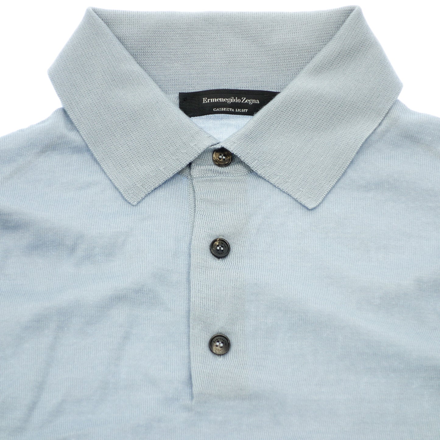 極美品◆エルメネジルド ゼニア 長袖トップス カシミア&シルク XS メンズ ブルーグレー Ermenegildo Zegna【AFB12】