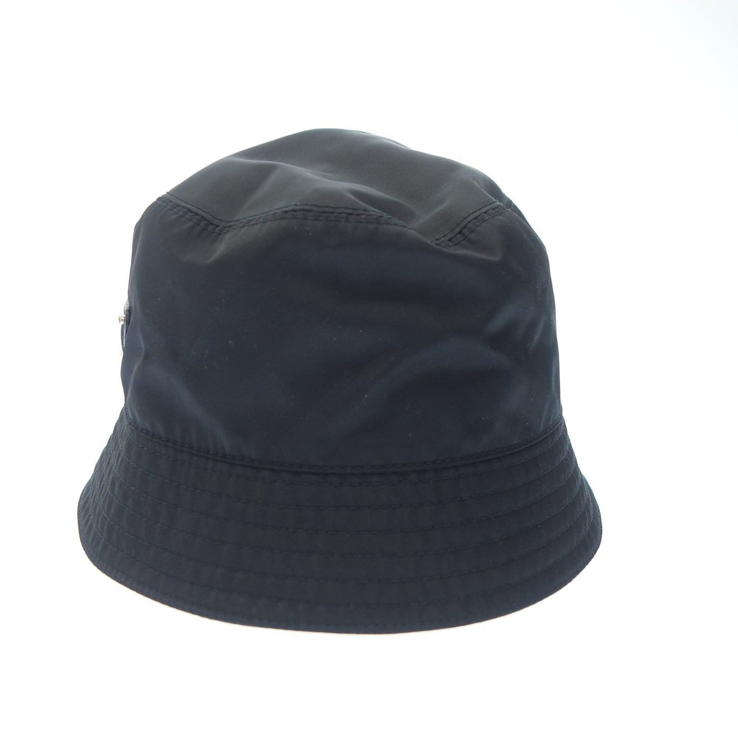 プラダ バケットハット 三角プレート 2HC137 ブラック M PRADA【AFI22】【中古】