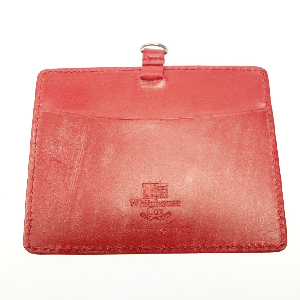 美品◆ホワイトハウス コックス パスケース ブライドルレザー IDケース レッド WHITEHOUSE COX【AFI10】
