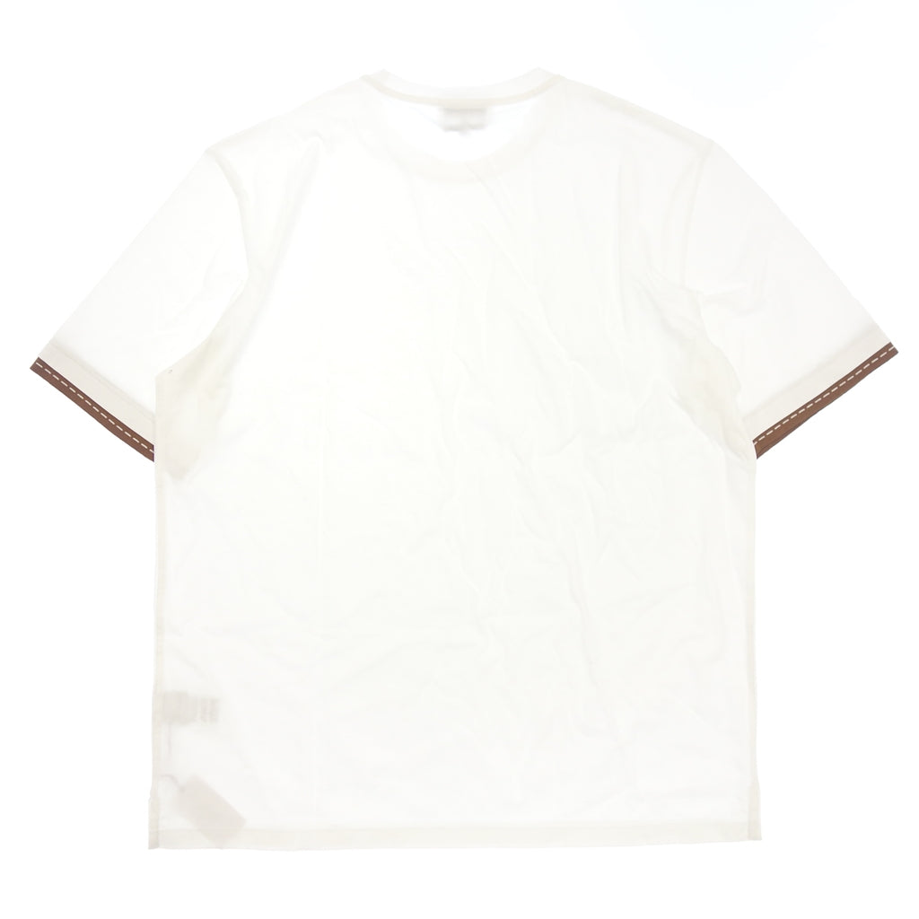 新品同様◆エルメス Tシャツ セリエステッチ コットン メンズ ホワイト サイズL HERMES【AFB48】