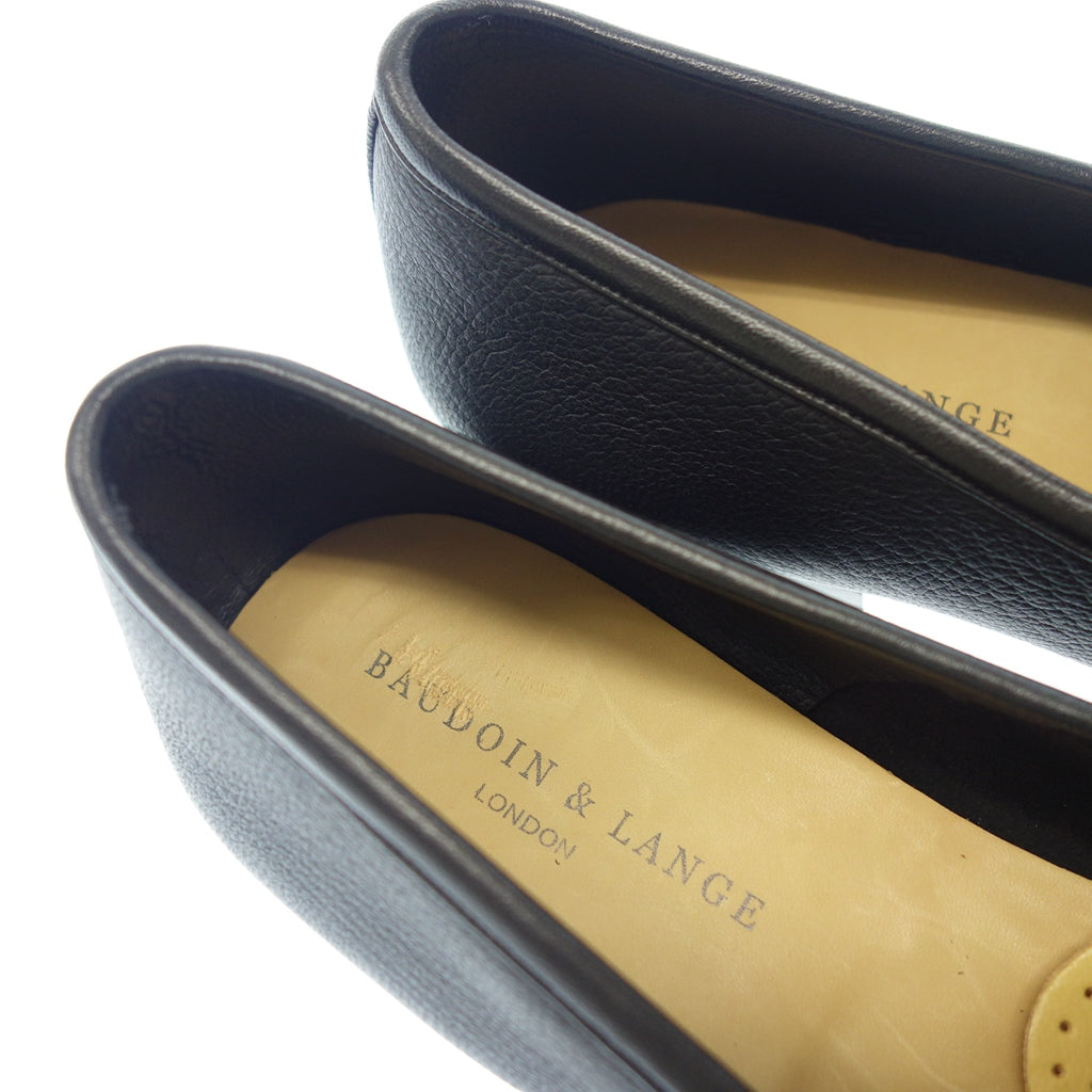 新品同様◆ボードイン&ランジ タッセルベルジャンシューズ レザー メンズ 42 ブラック BAUDOIN & LANGE【LA】