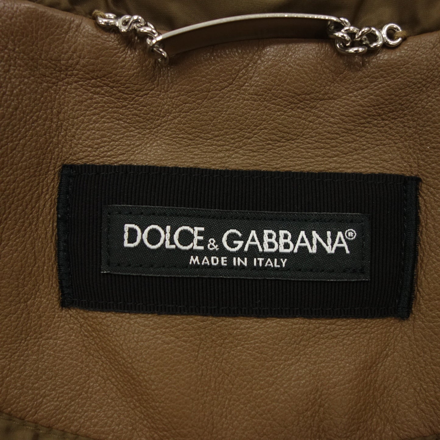 ドルチェ&ガッバーナ ジップアップパーカー レザー 切替 メンズ 46 黒×茶 DOLCE&GABBANA【AFG1】【中古】