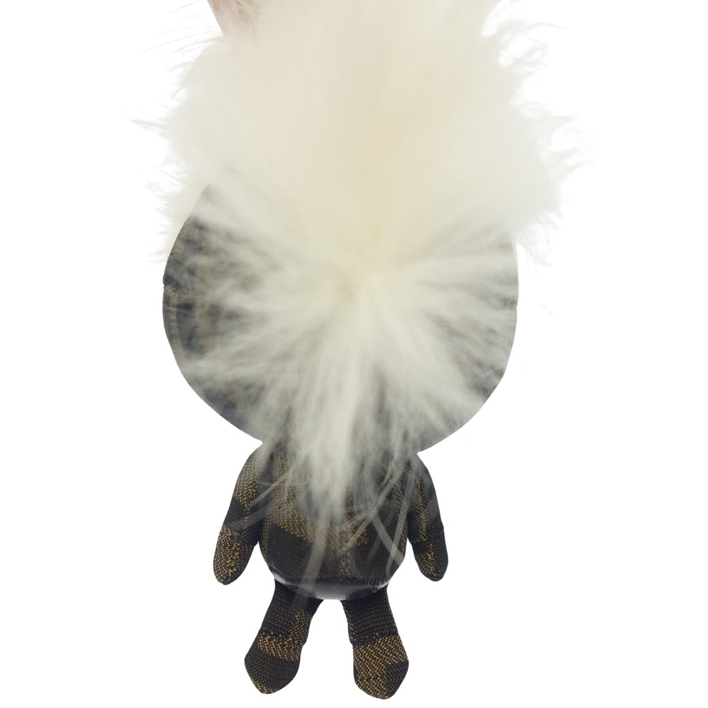 極美品◆フェンディ チャーム ズッカ ファーキーチャーム ブラウン系 FENDI【AFI22】