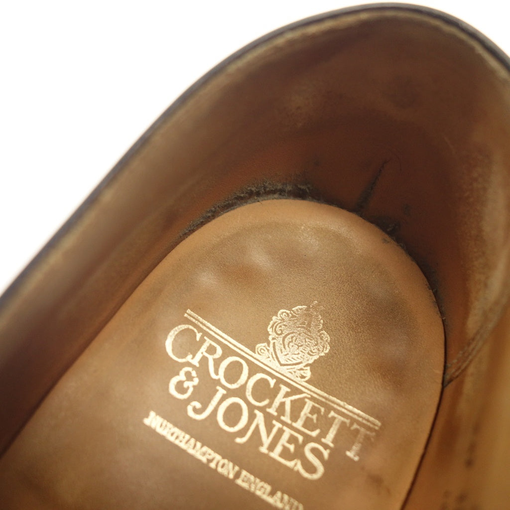 中古◆クロケット&ジョーンズ レザーシューズ ウェッジウェア メンズ ブラック サイズUK8E CROCKETT&JONES EDGWARE【LA】