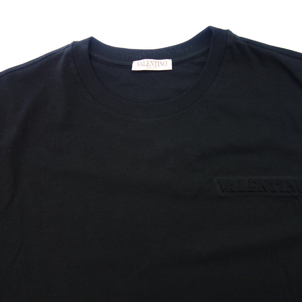 ヴァレンティノ 半袖Tシャツ カットソー コットン XV3MG08Y885 メンズ XL 黒 VALENTINO【AFB22】【中古】