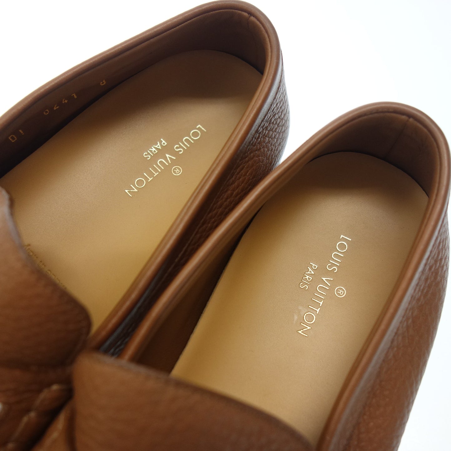 ルイヴィトン レザースニーカー エステートライン LV金具 メンズ 8 茶 LOUIS VUITTON【AFC11】【中古】