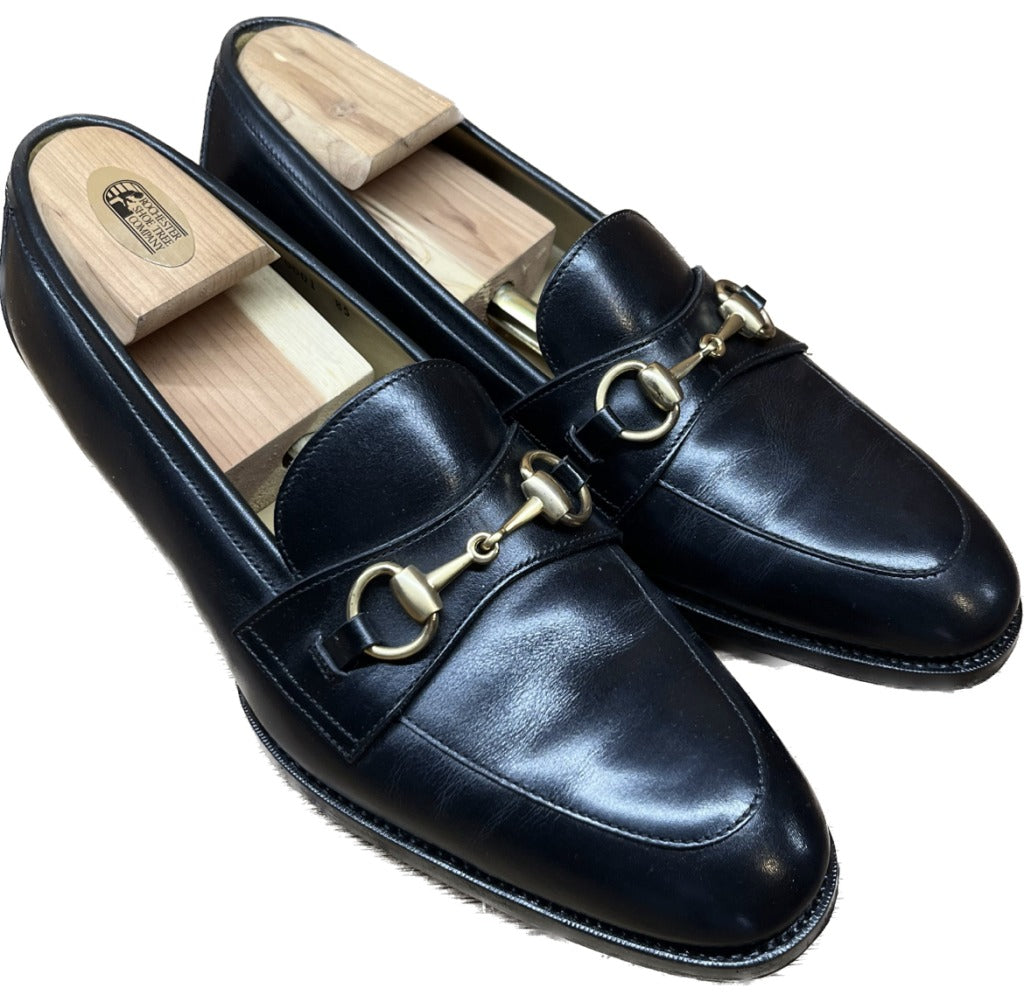 極美品◆ダブルエイチ レザーシューズ ビットローファー NWH0001 黒 8.5 WH