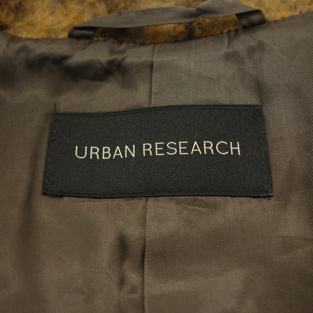 美品◆アーバンリサーチ チェスターコート モヘア チェック柄 サイズフリー レディース マルチカラー URBAN RESEARCH【AFA15】