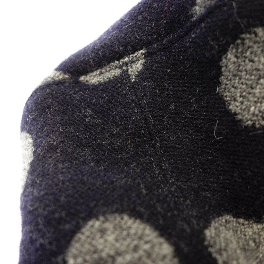 美品◆エンジニアドガーメンツ バケットハット ドット柄 ウール ネイビー×グレー サイズM ENGINEERED GARMENTS【AFI20】