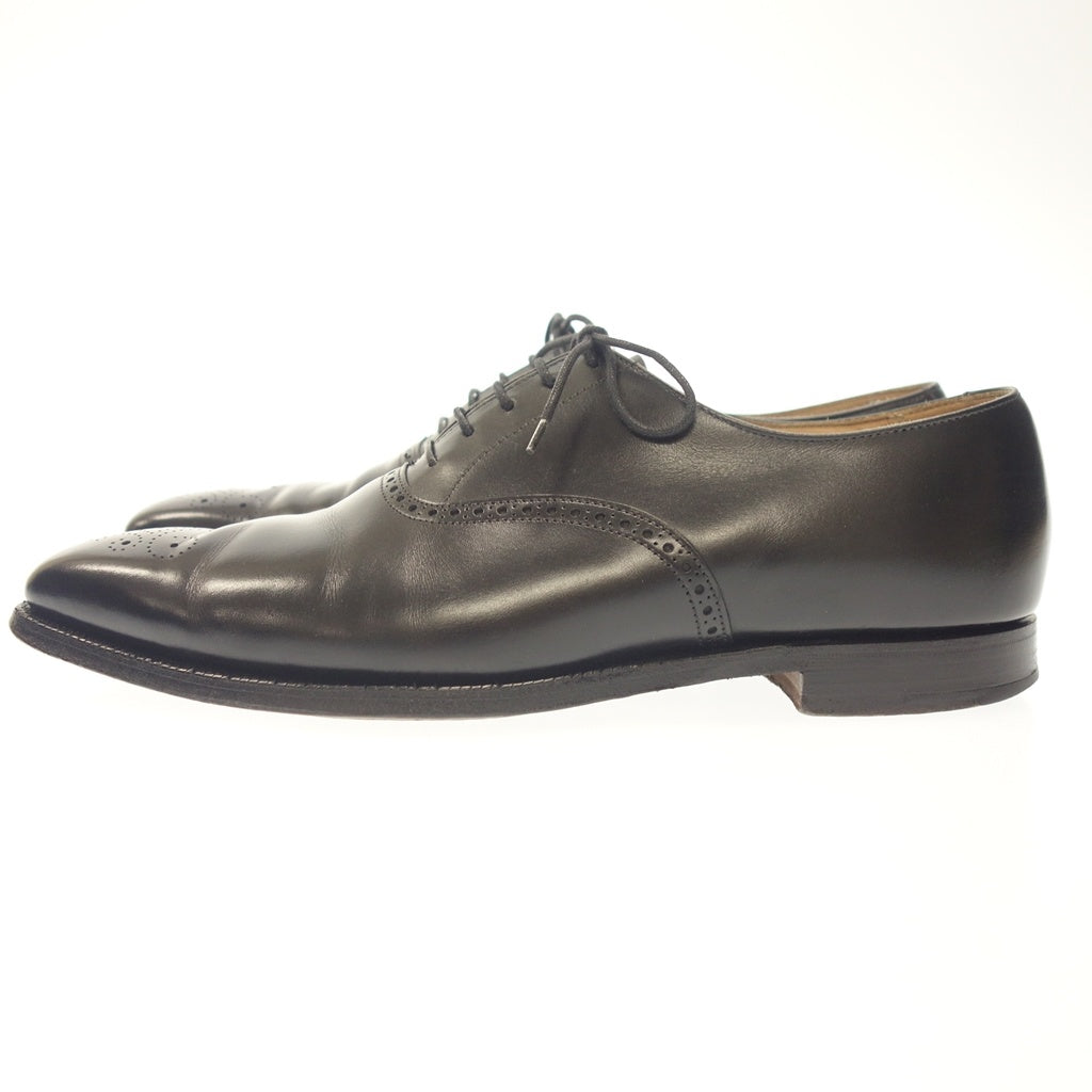 中古◆クロケット&ジョーンズ レザーシューズ ウェッジウェア メンズ ブラック サイズUK8E CROCKETT&JONES EDGWARE【LA】