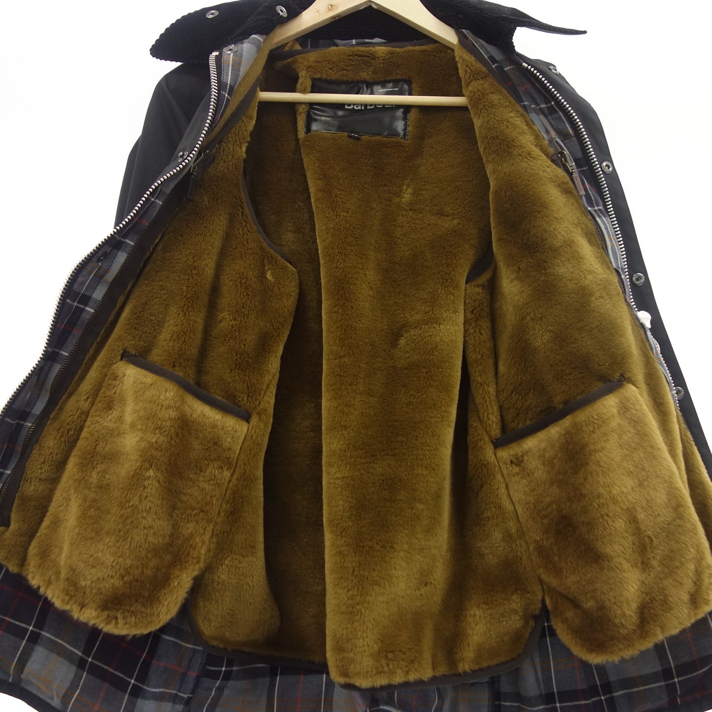 新品同様◆バブアー オイルドジャケット ビデイル SL ライナー付き サイズ32 メンズ 黒 Barbour【AFA22】