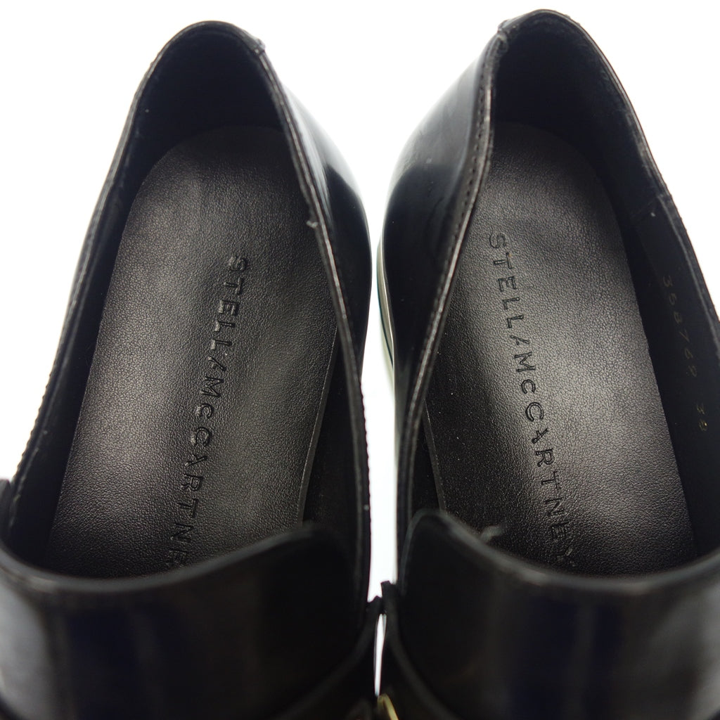 美品◆ステラマッカートニー ビンクスローファー 厚底 コンフォート 358769 レディース サイズ38 ブラック STELLA McCARTNEY【AFD7】