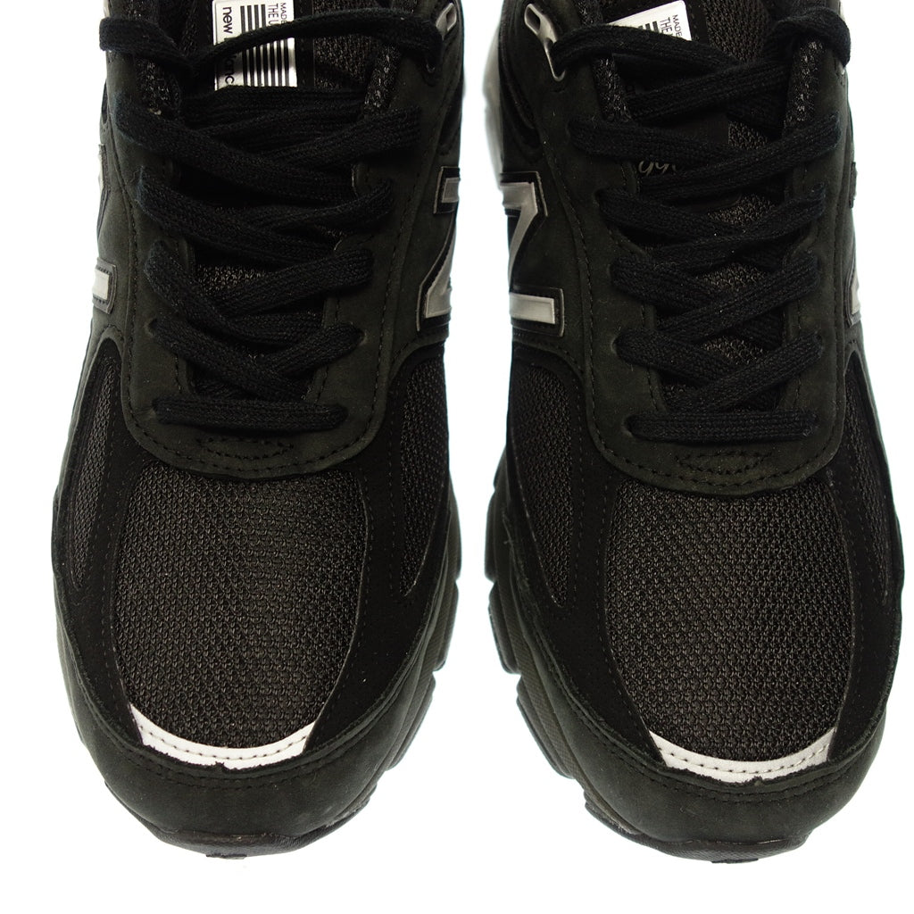 極美品◆ニューバランス ローカット スニーカー USA製 メンズ 28.0 ブラック系 M990IB4 NEW BALANCE【AFC10】