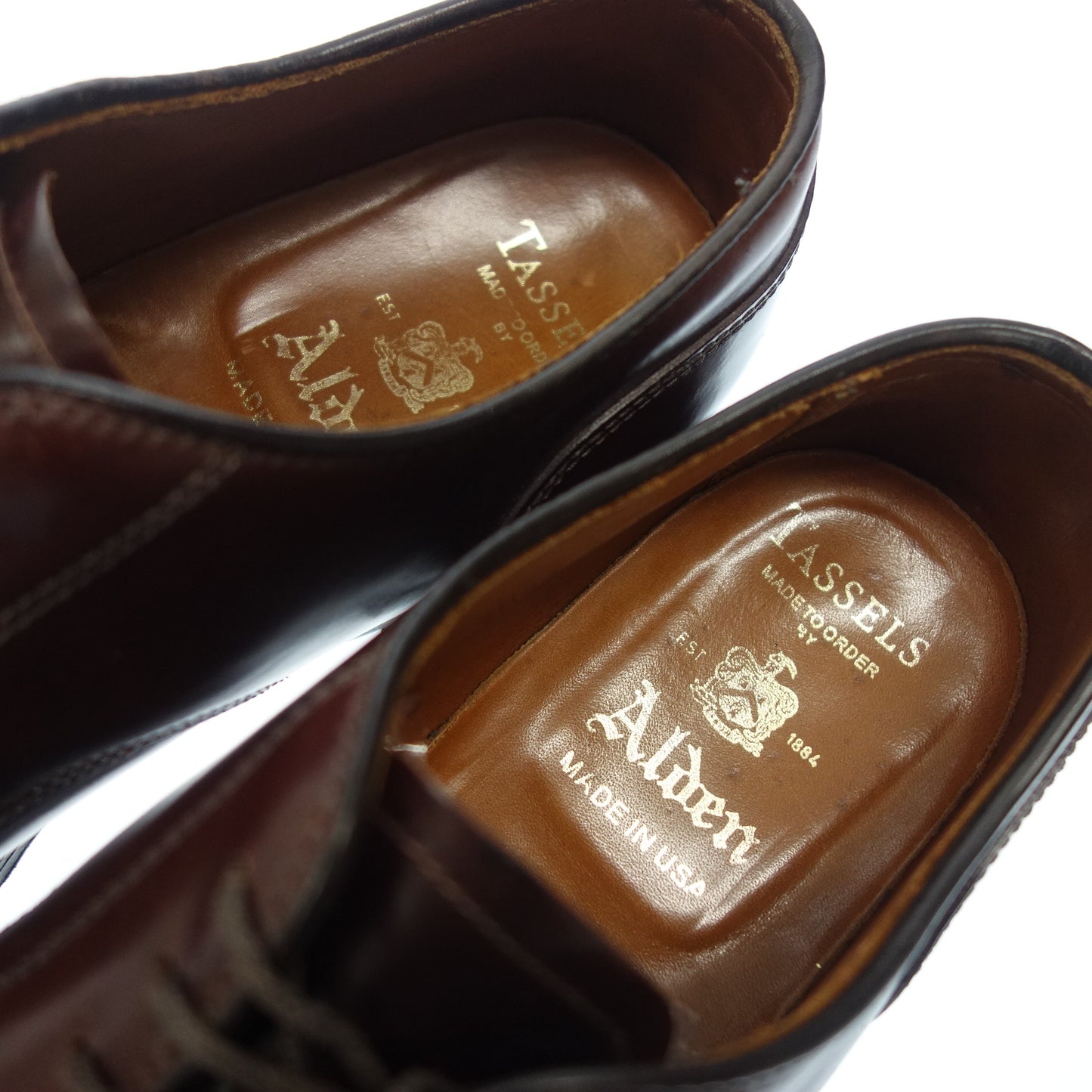美品◆オールデン 2210 レザーシューズ Uチップ メンズ 7.5 茶 Alden【AFC47】