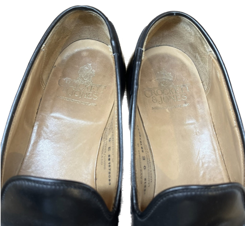 美品◆クロケット&ジョーンズ タッセルローファー キャベンディッシュ CAVENDISH3 黒 UK9E CROCKETT&JONES
