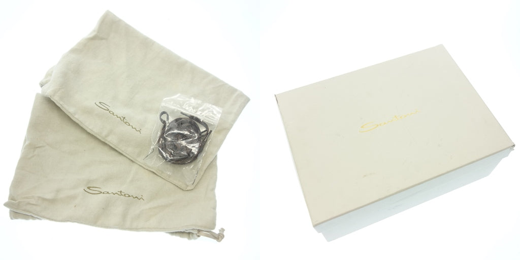 サントーニ レースアップレザーブーツ トリオレザー メンズ 7.5 茶 Santoni【AFD1】【中古】