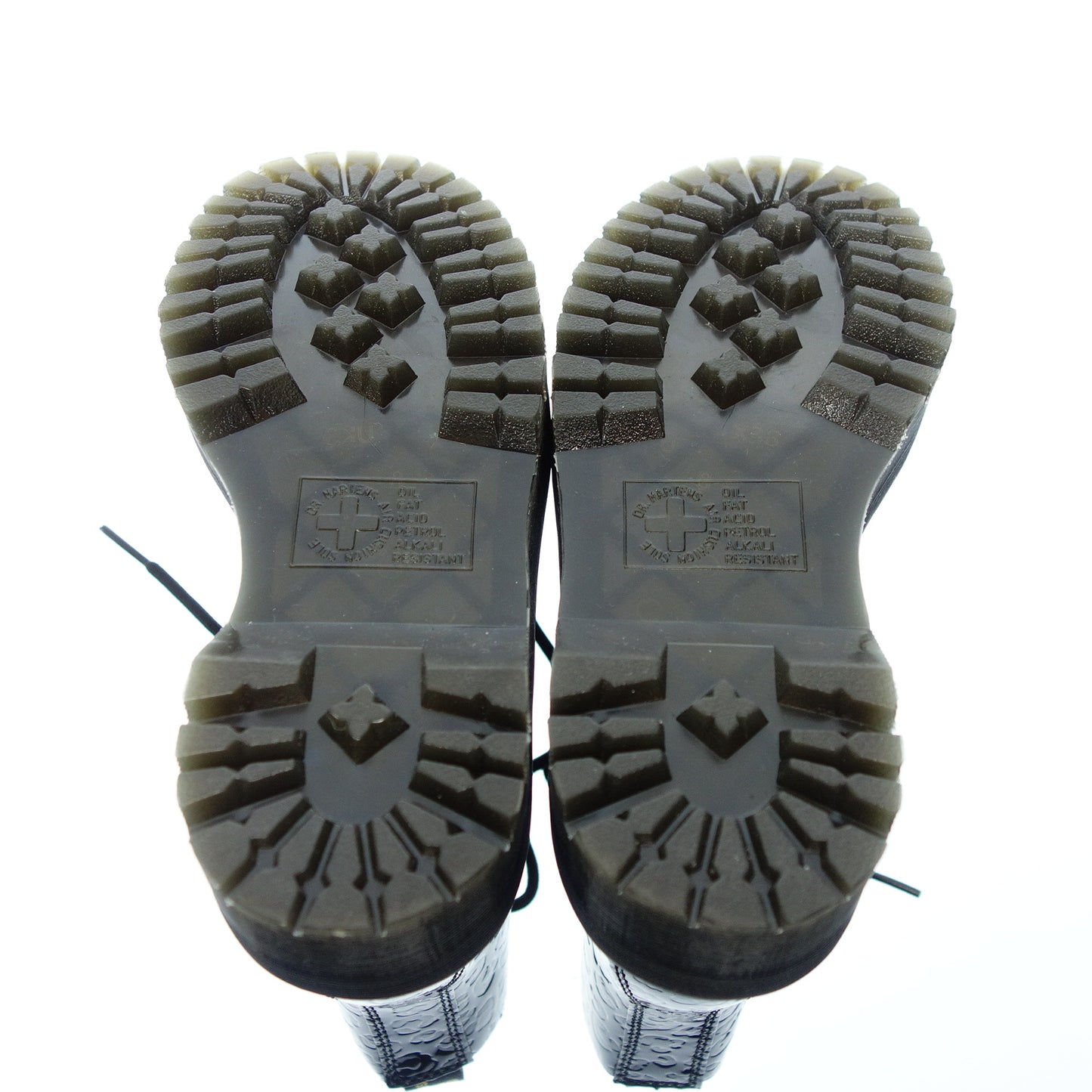 美品◆ドクターマーチン レザーブーツ パテント 8ホール レディース ブラック サイズUK3 Dr.Martens【AFC5】