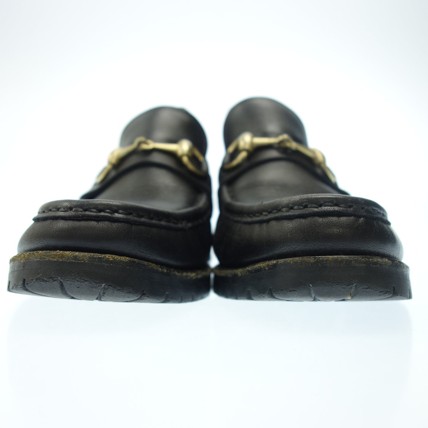 中古◆グッチ レザーショートブーツ ホースビット レディース 36.5 黒 GUCCI【AFC41】