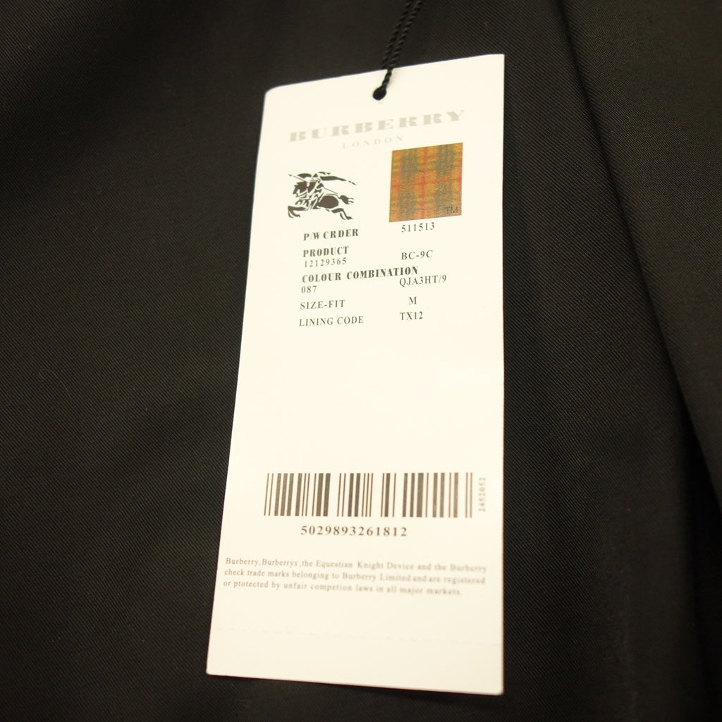 新品同様◆バーバリーロンドン ジャケット 裏地チェック柄 メンズ ブラック サイズM BURBERRY LONDON【AFB40】