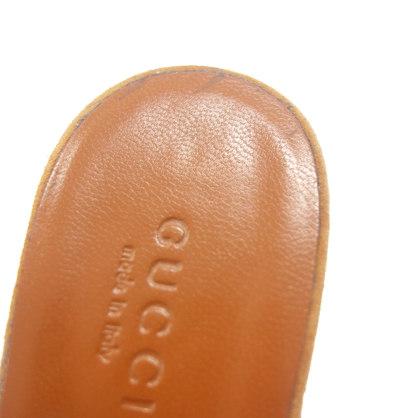 グッチ スエードレザー サンダル ビット レディース ブラウン 37 GUCCI【AFC27】【中古】