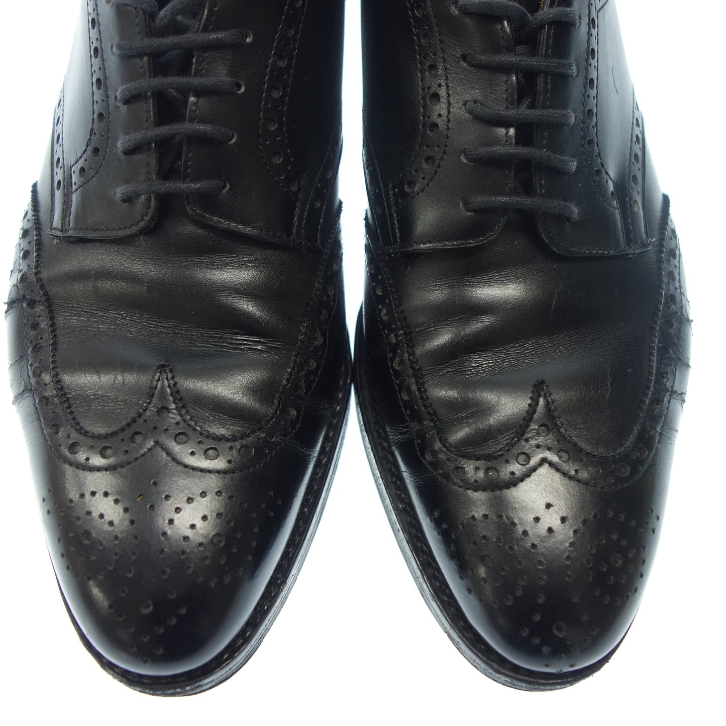 中古◆ジョンロブ レザーシューズ ウイングチップ ダービー 旧ロゴ 5.5 メンズ 黒 JOHN LOBB Darby【AFD1】