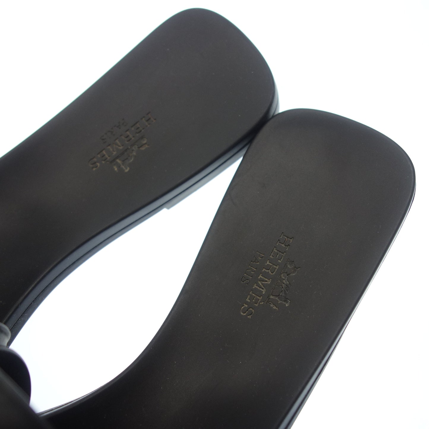 エルメス サンダル アロハ シェーヌダンクル レディース 37 黒 HERMES【AFD6】【中古】